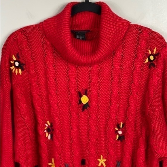 Vintage Floral Embroidered Sweater size L - Picture 3 of 16